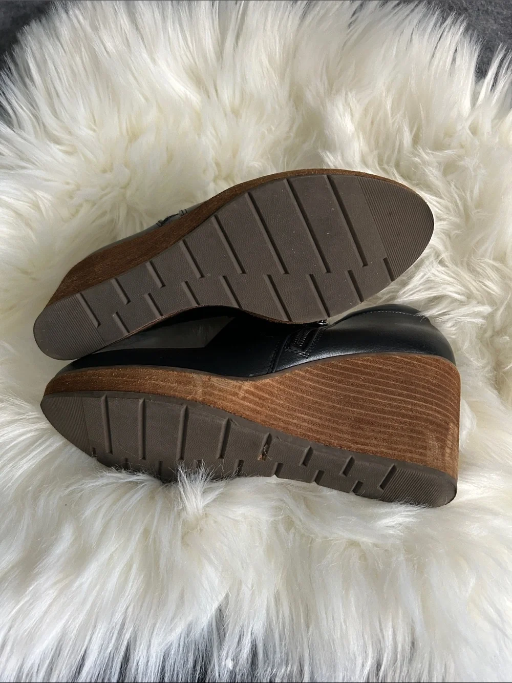 Dr. Scholl's Black Ankle Booties with Side Tassel Zip